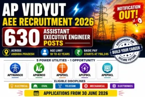 AP Vidyut AEE Recruitment 2026 Notification for 630 Assistant Executive Engineer Posts