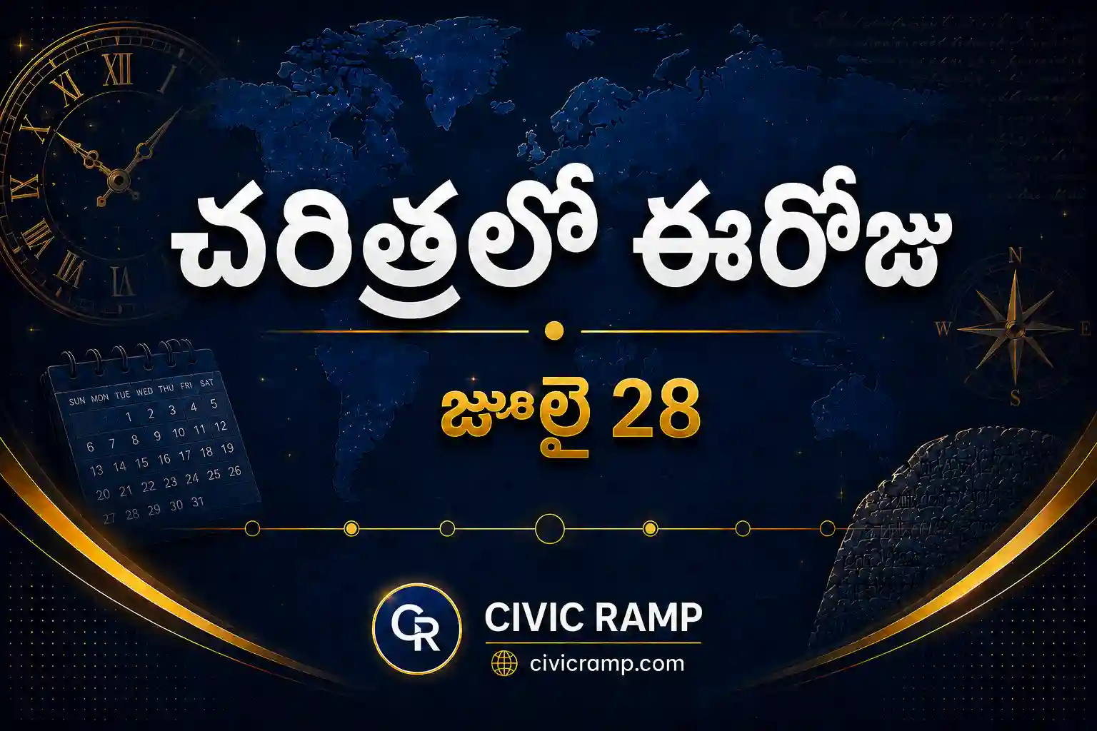 చరిత్రలో ఈరోజు జూలై 28 – ముఖ్య సంఘటనలు, ప్రముఖుల జననాలు, జాతీయ మరియు అంతర్జాతీయ దినోత్సవాలు.