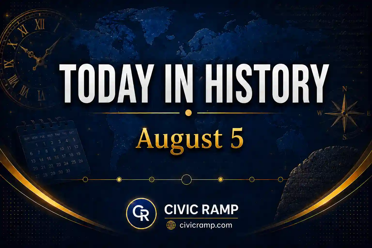 Today in History August 5 featuring important historical events, famous birthdays, national and international days.