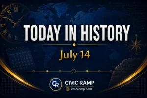 Today in History July 14 featuring important historical events, famous birthdays, national and international days.