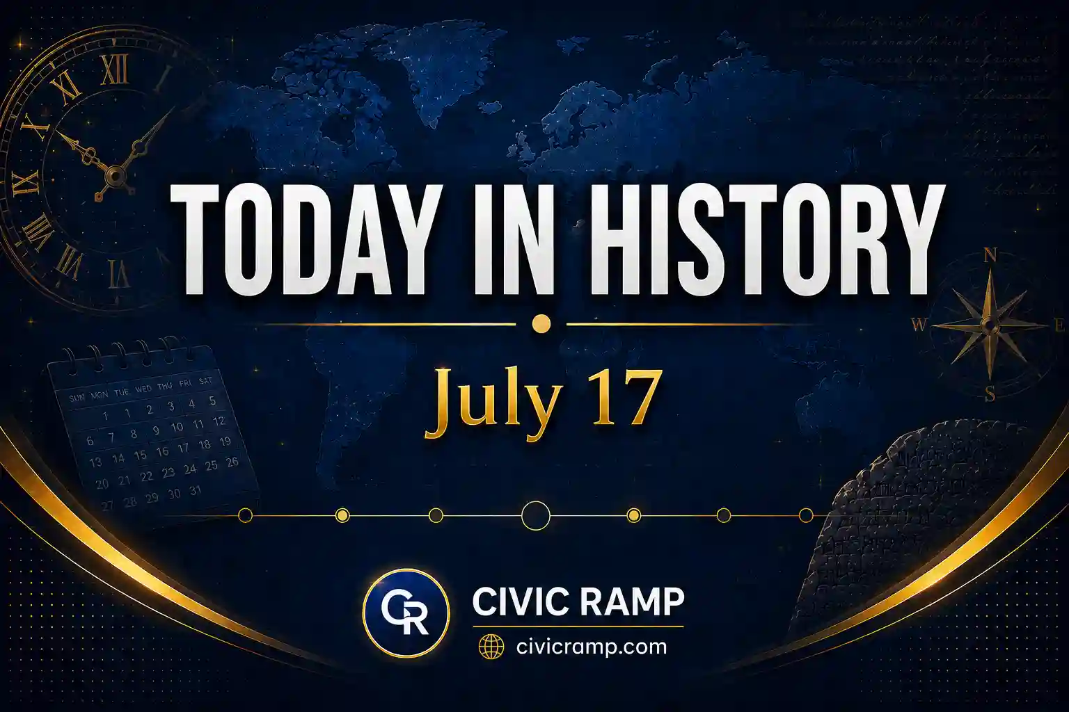 Today in History July 17 featuring important historical events, famous birthdays, national and international days.