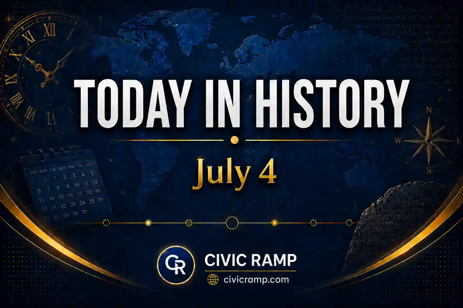 Today in History July 4 featuring important historical events, famous birthdays, national and international days.