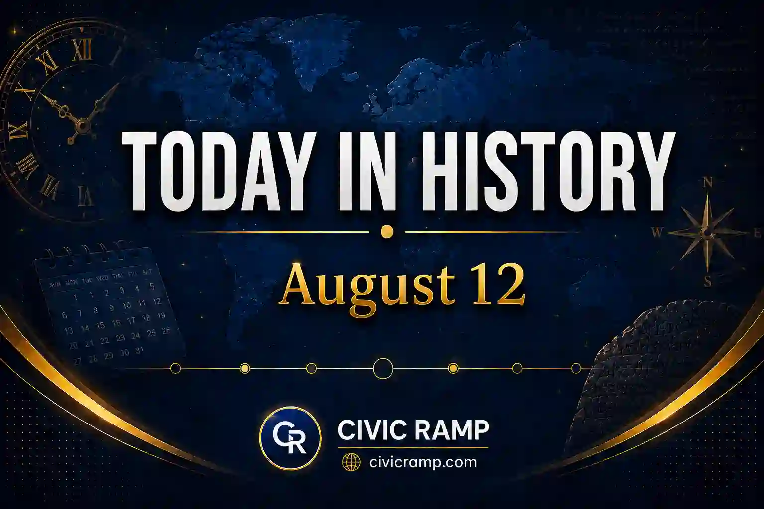 Today in History August 12 featuring important historical events, famous birthdays, national and international days.