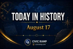 Today in History August 17 featuring important historical events, famous birthdays, national and international days.