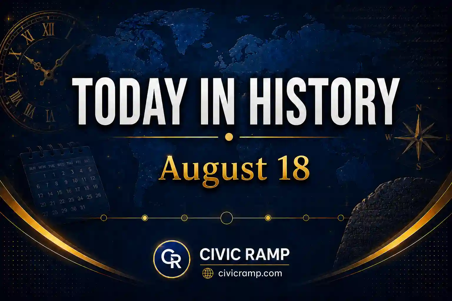 Today in History August 18 featuring important historical events, famous birthdays, national and international days.