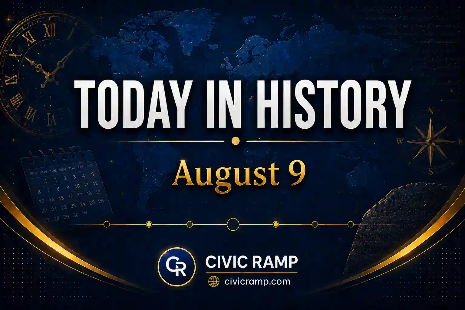 Today in History August 9 featuring important historical events, famous birthdays, national and international days.