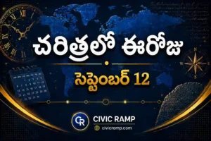 చరిత్రలో ఈరోజు సెప్టెంబర్ 12 – ముఖ్య సంఘటనలు, ప్రముఖుల జననాలు, జాతీయ మరియు అంతర్జాతీయ దినోత్సవాలు.