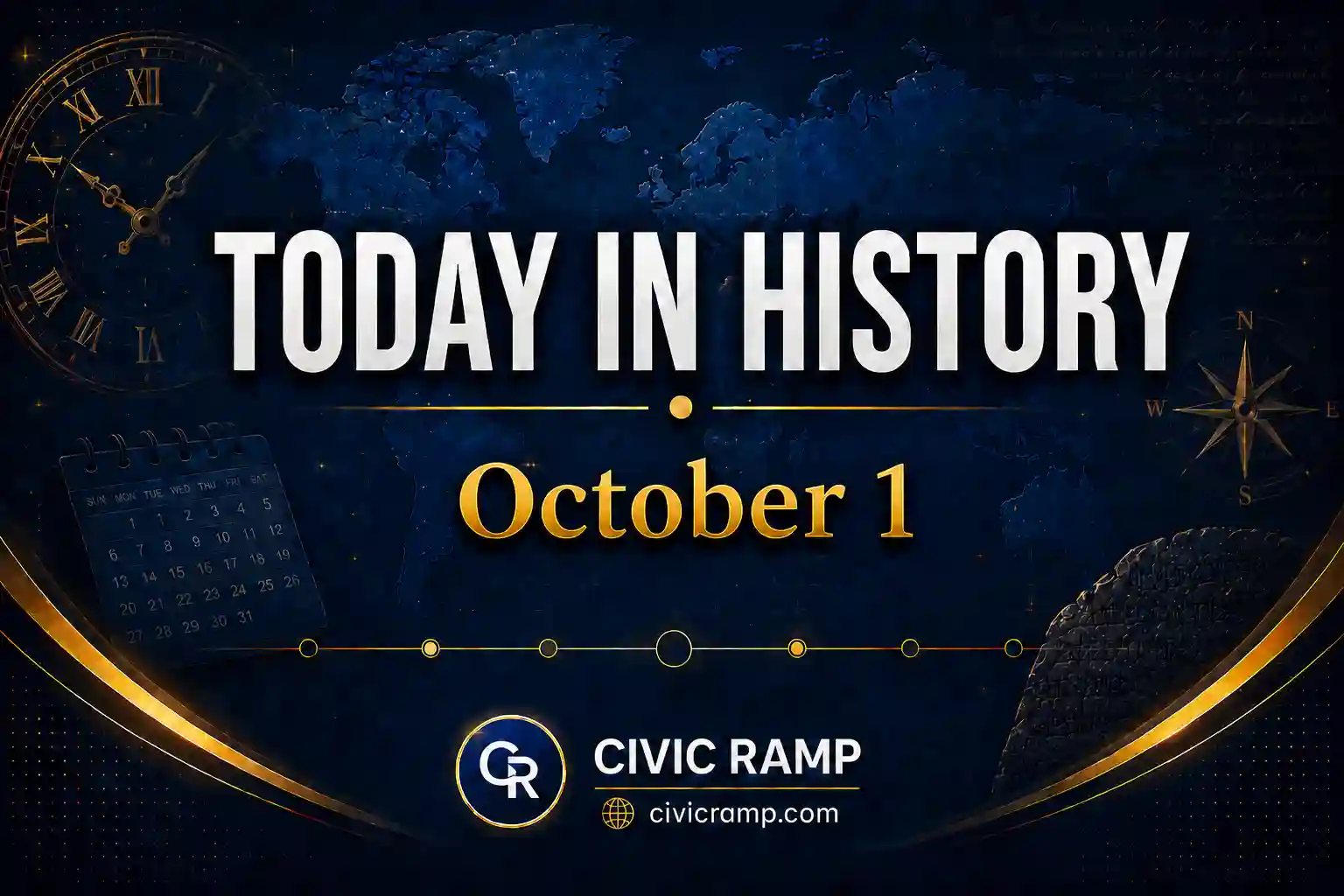 Today in History October 1 featuring important historical events, famous birthdays, national and international days.