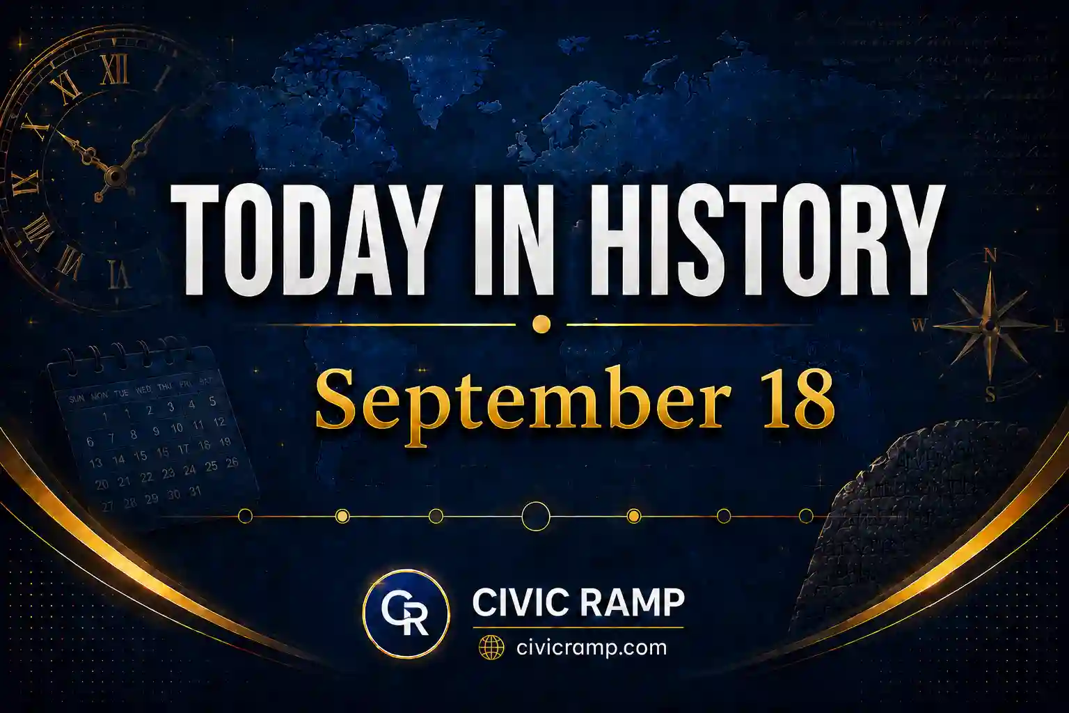 Today in History September 18 featuring important historical events, famous birthdays, national and international days.