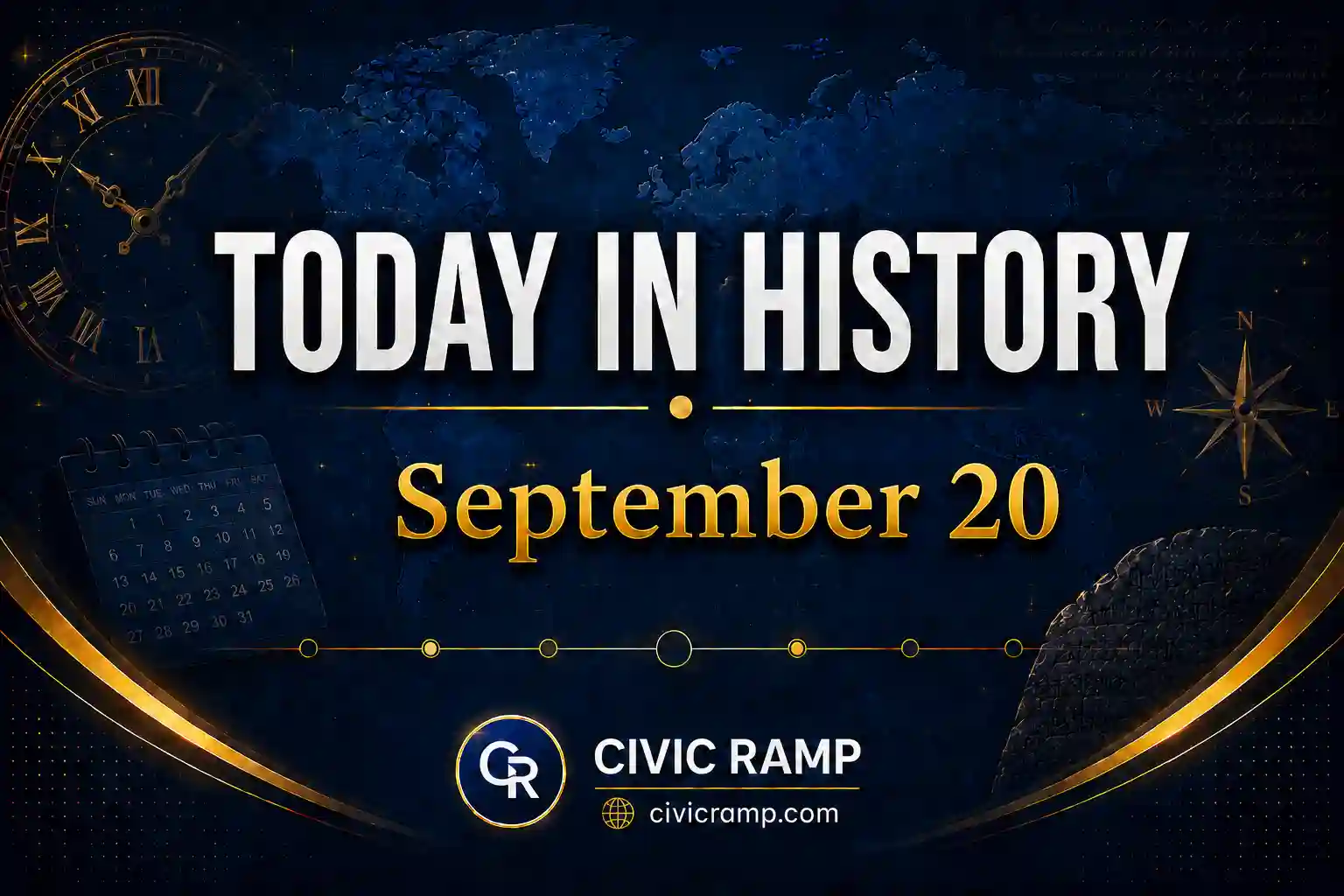 Today in History September 20 featuring important historical events, famous birthdays, national and international days.