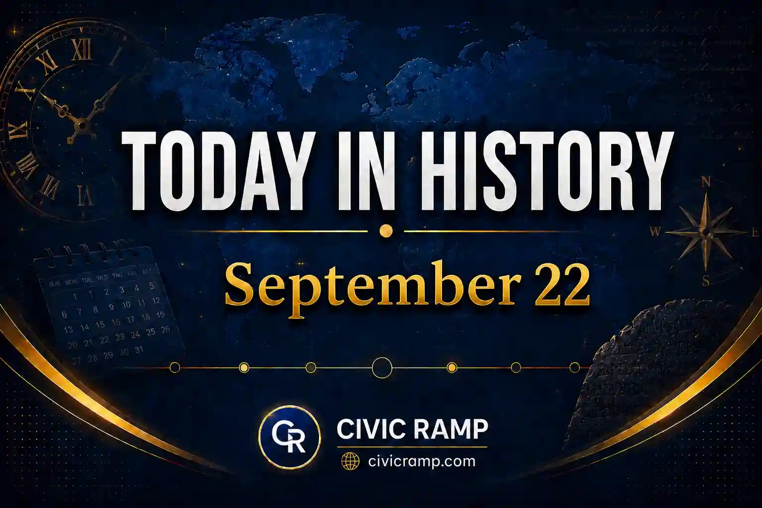 Today in History September 22 featuring important historical events, famous birthdays, national and international days.