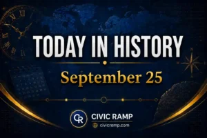 Today in History September 25 featuring important historical events, famous birthdays, national and international days.