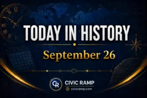 Today in History September 26 featuring important historical events, famous birthdays, national and international days.