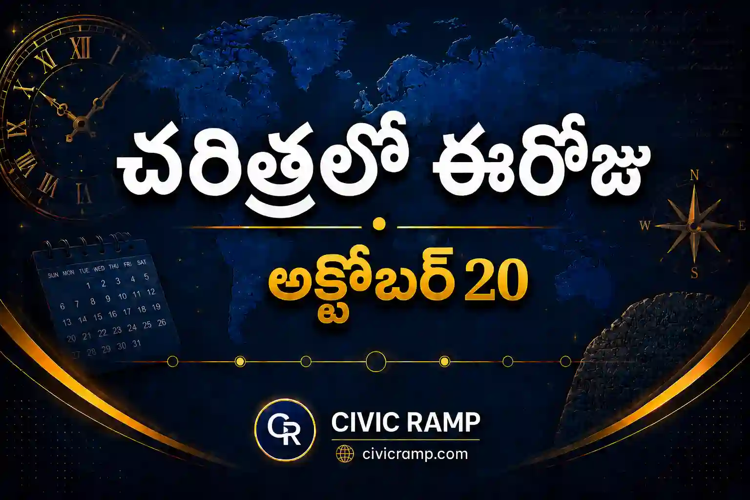 చరిత్రలో ఈరోజు అక్టోబర్ 20 – ముఖ్య సంఘటనలు, ప్రముఖుల జననాలు, జాతీయ మరియు అంతర్జాతీయ దినోత్సవాలు.