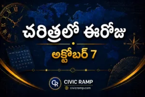 చరిత్రలో ఈరోజు అక్టోబర్ 7 – ముఖ్య సంఘటనలు, ప్రముఖుల జననాలు, జాతీయ మరియు అంతర్జాతీయ దినోత్సవాలు.