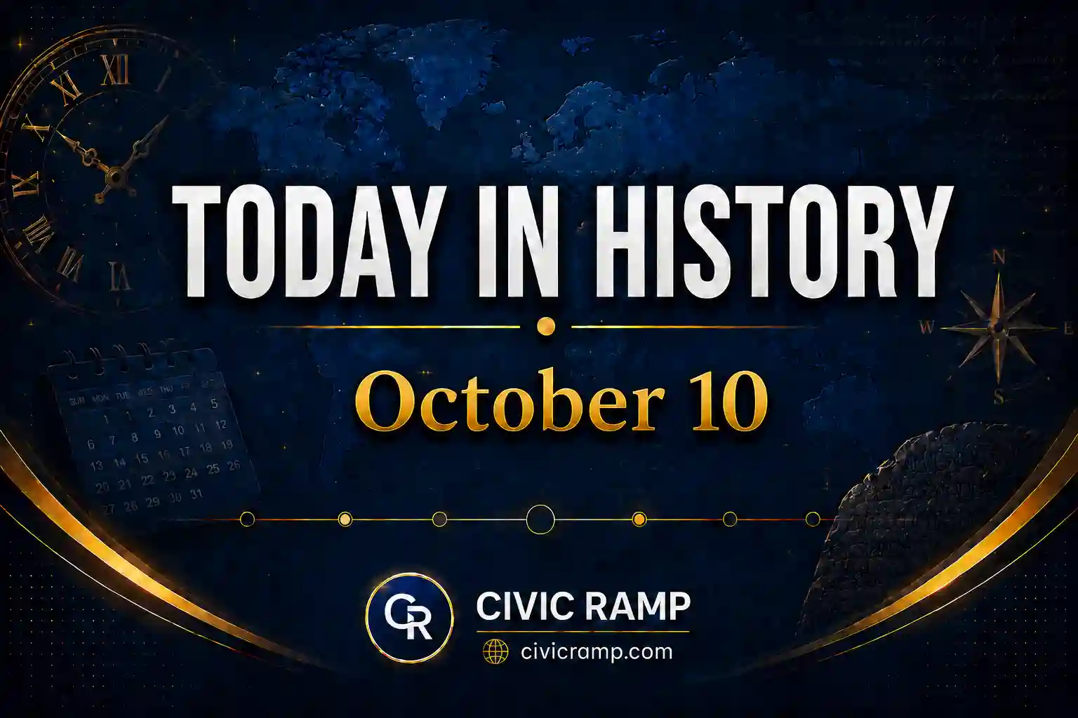 Today in History October 10 featuring important historical events, famous birthdays, national and international days.