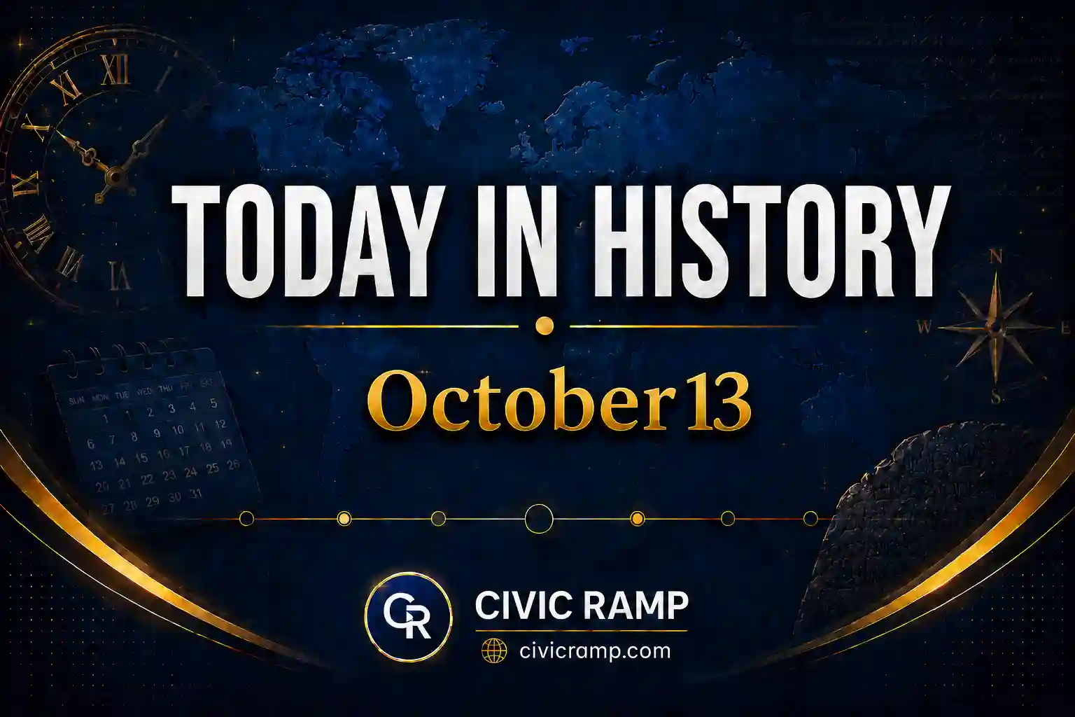 Today in History October 13 featuring important historical events, famous birthdays, national and international days.