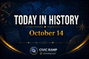 Today in History October 14 featuring important historical events, famous birthdays, national and international days.