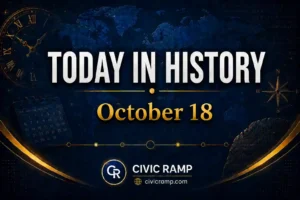 Today in History October 18 featuring important historical events, famous birthdays, national and international days.