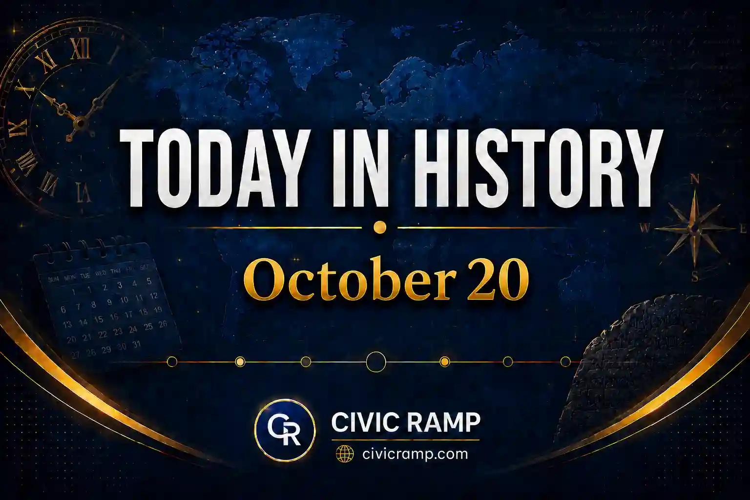 Today in History October 20 featuring important historical events, famous birthdays, national and international days.