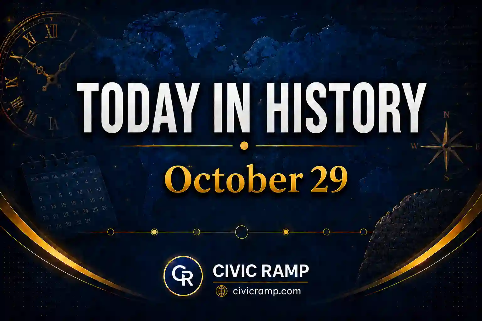 Today in History October 29 featuring important historical events, famous birthdays, national and international days.