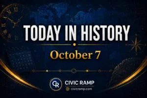 Today in History October 7 featuring important historical events, famous birthdays, national and international days.